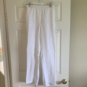 White Linen Pants. JJill. Brand new!
